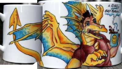 Dragoniade (Anthro) Transformation mug
Commission done by Sandy Schreiber
Keywords: Sandy Schreiber;Dragon TF;Dragoniade Anthro