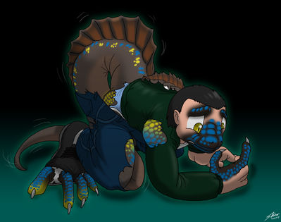 Tailfin Lizard Transformation
Commission done by [url=http://catmonkshiro.deviantart.com/]Catmonkshiro[/url]
Keywords: Catmonkshiro;Lizard TF