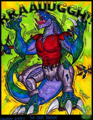 Dinosaur Monster Transformation
Contest entry done by SesakaHeart
Keywords: SesakaHeart;Monster TF