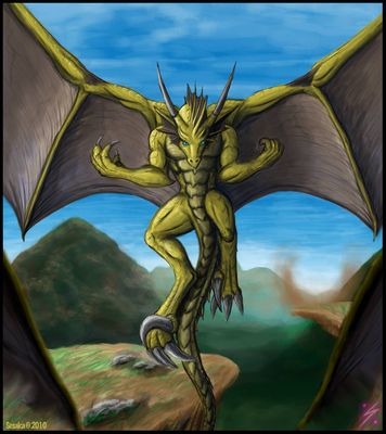 Dragoniade (Anthro) Transformation 2/2
Commission done by SesakaHeart
Keywords: SesakaHeart;Dragon TF;Dragoniade Anthro
