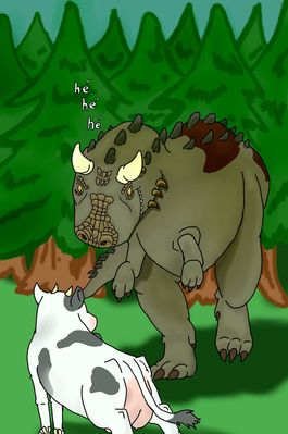 Carnotaur Transformation 4/4
Commission done by [url=http://luckery.deviantart.com/]Wolfaro[/url]
Keywords: Wolfaro;Carnotaur TF