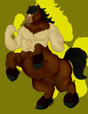 Centaur Transformation 4/4
Commission done by [url=http://luckery.deviantart.com/]Wolfaro[/url]
Keywords: Wolfaro;Centaur TF